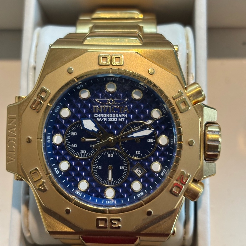 Invicta Gold and Blue Dive Watch
